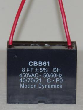 8ÂµF, 500V AC Start/Run Capacitor (CBB61)