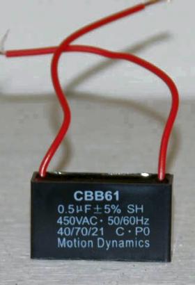 0.5ÂµF, 500V AC Start/Run Capacitor (CBB61)