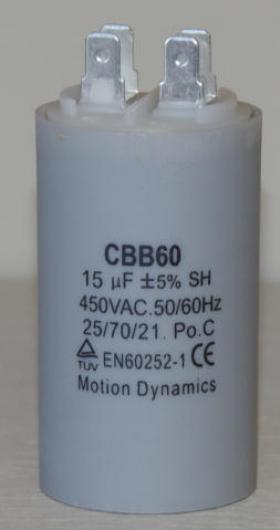 15ÂµF, 500V AC Start/Run Capacitor (CBB60)