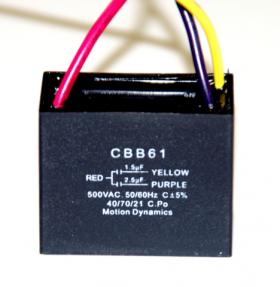 3 wire multi capacitor 1.5uf + 2.5uf