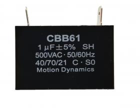 1µF, 500V AC Start/Run Capacitor (CBB61) terminal