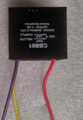 3 wire multi capacitor 0.5uf + 1.5uf