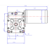DC Worm drive Dimensions