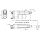 Linear Actuator 50mm Stroke 5mm/Sec 12V 1200N Clevis End and Pot