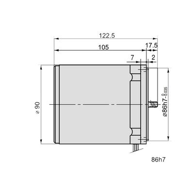 40W Induction leadwire without Gearhead Dimentions