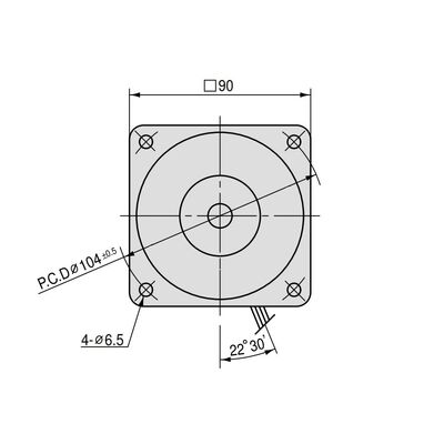 Motor Face with no Gearbox
